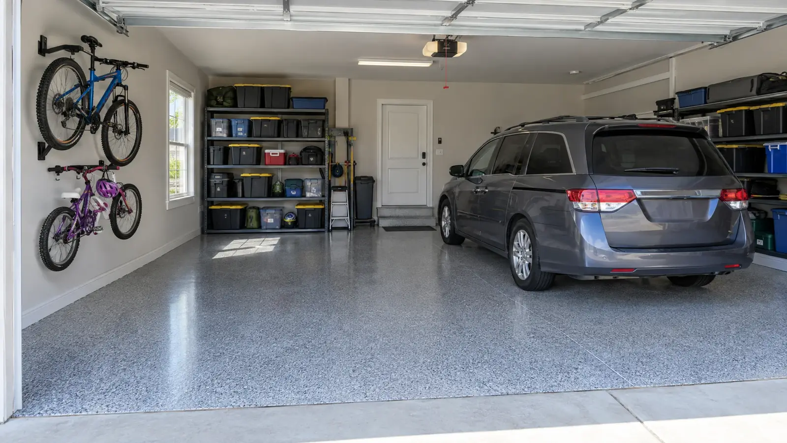 Coated garage floor in Antioch, Tennessee