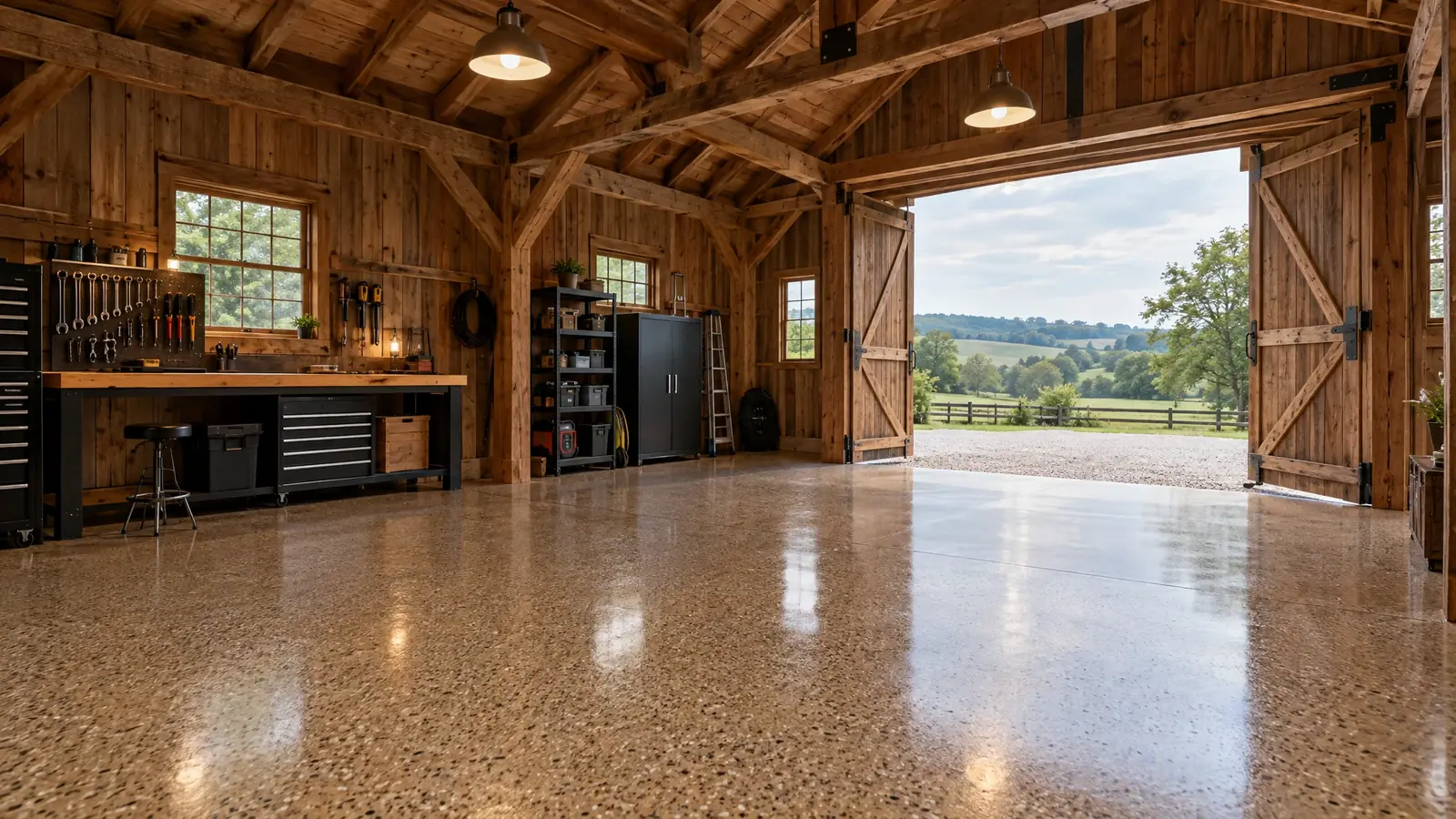 Coated garage floor in Arrington, Tennessee