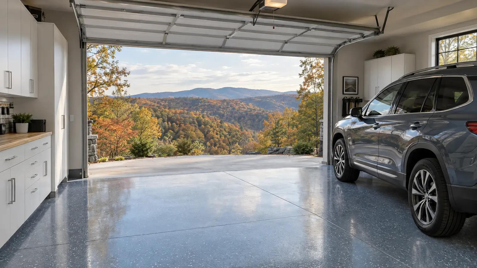 Coated garage floor in Bellevue, Tennessee