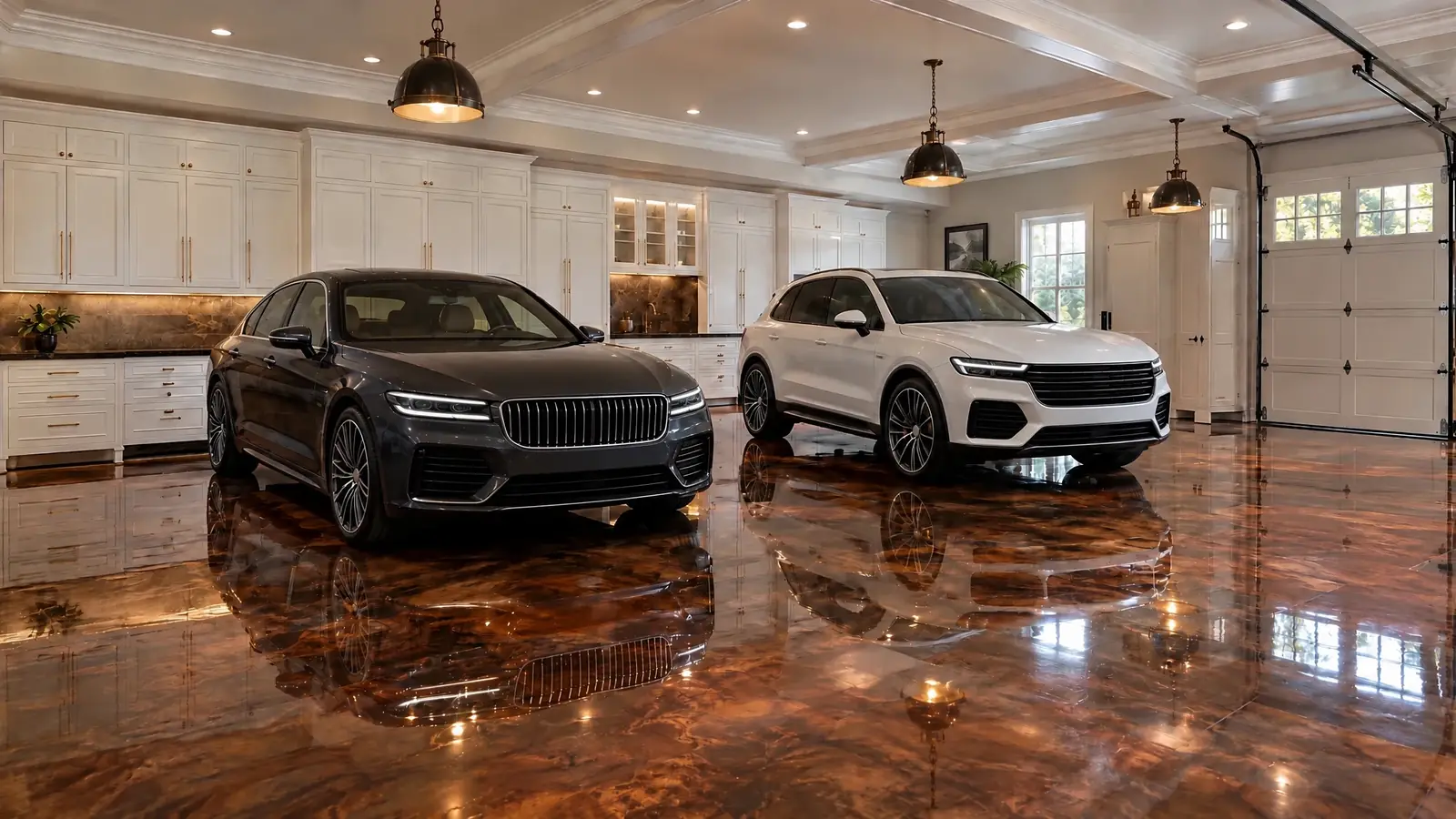 Coated garage floor in Brentwood, Tennessee