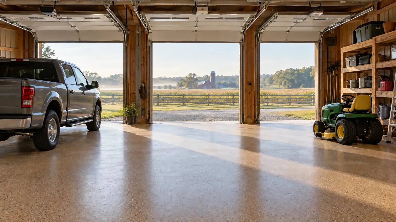Coated garage floor in Fairview, Tennessee