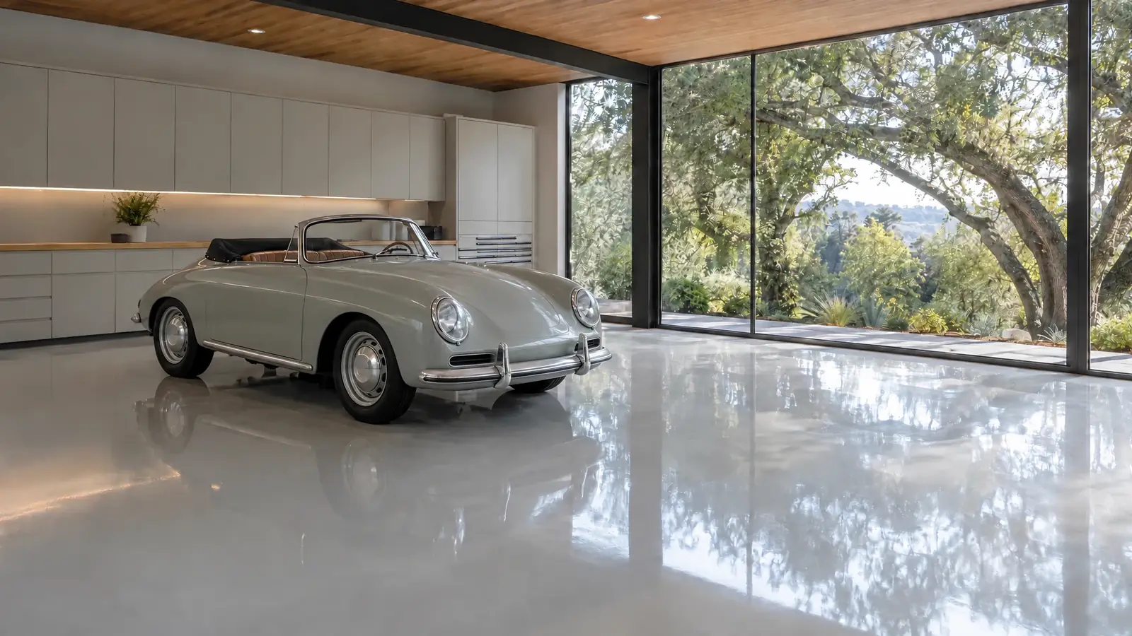 Coated garage floor in Forest Hills, Tennessee