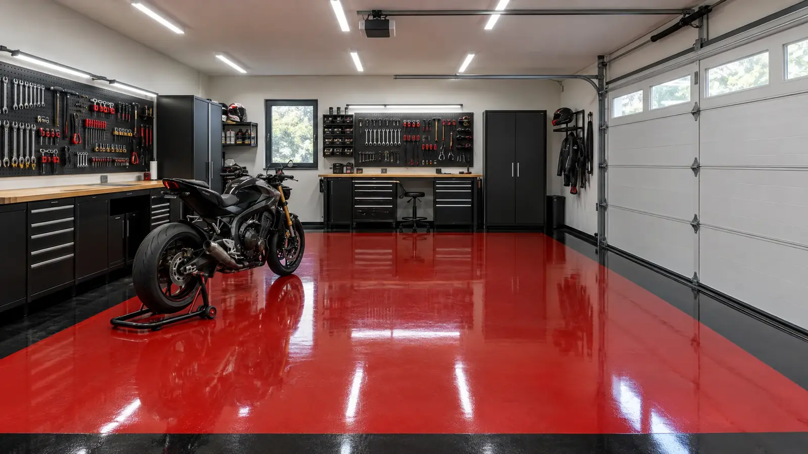 Coated garage floor in Goodlettsville, Tennessee