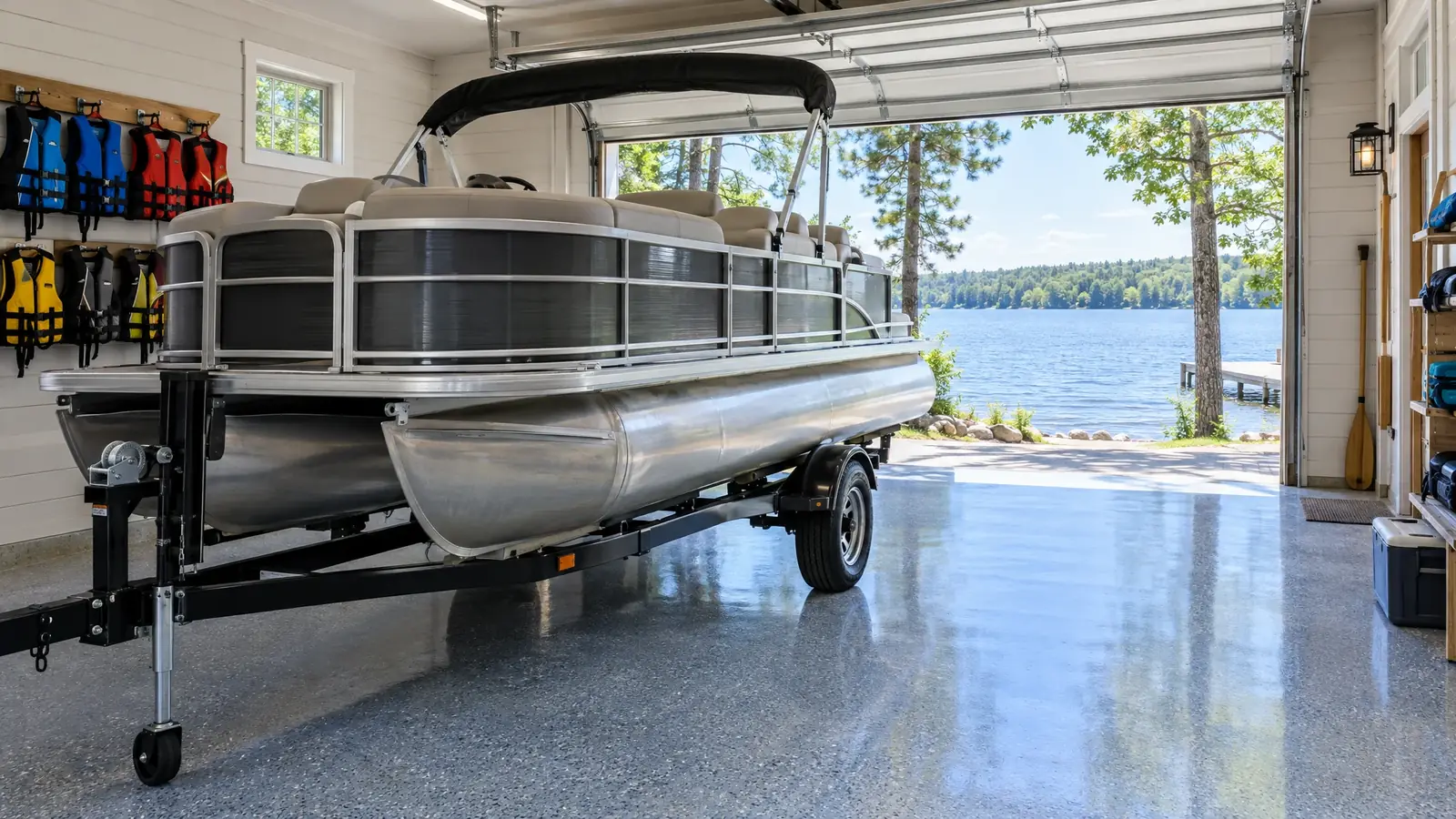 Coated garage floor in Hendersonville, Tennessee