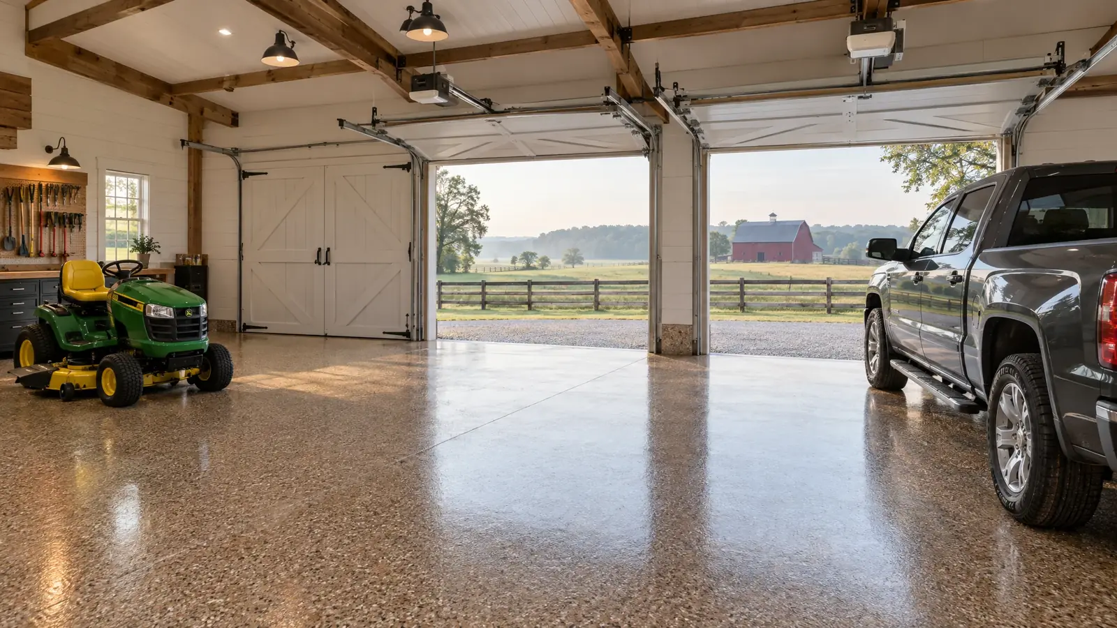 Coated garage floor in Lebanon, Tennessee
