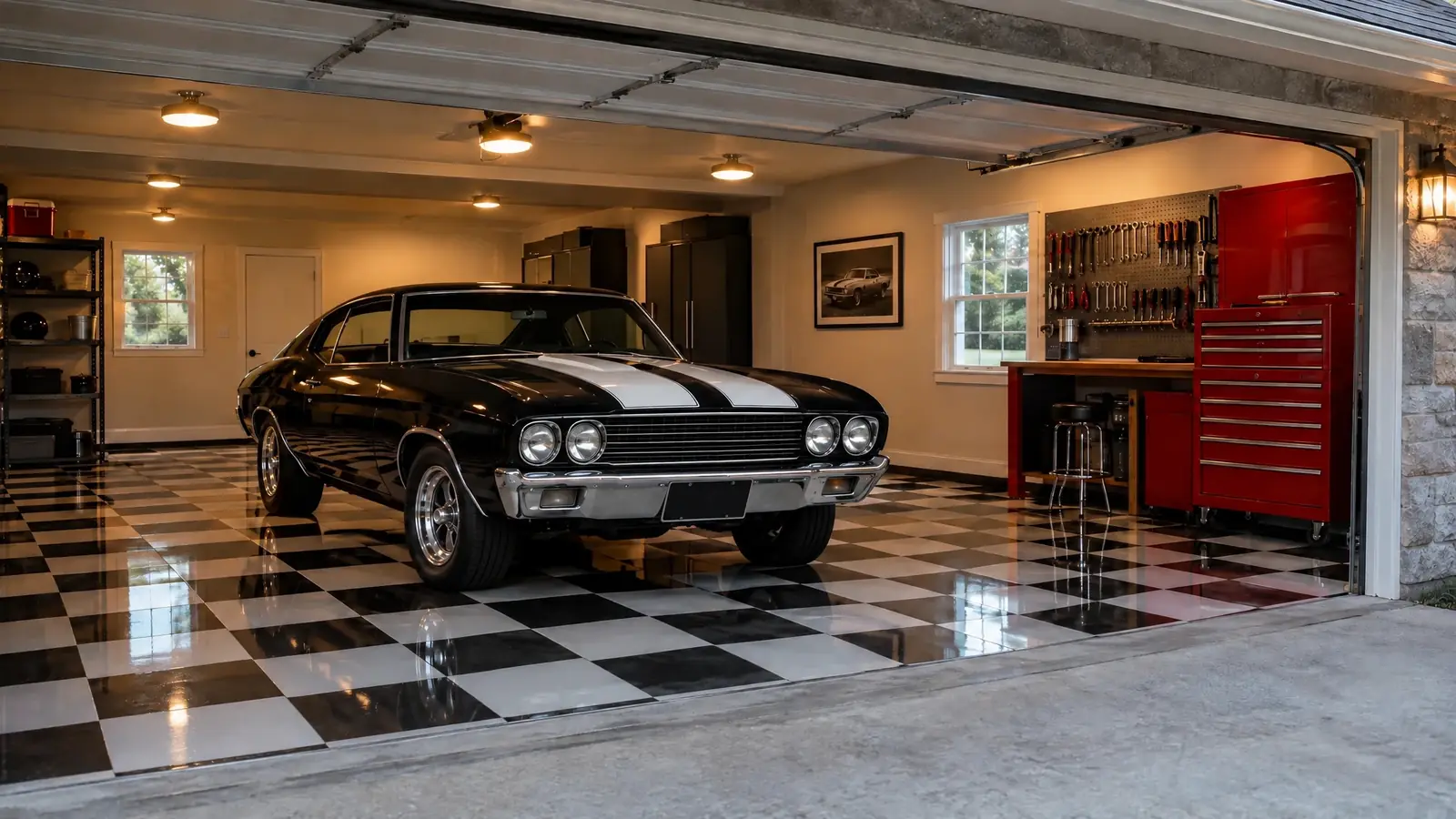 Coated garage floor in Madison, Tennessee