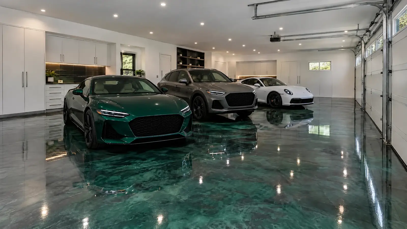 Coated garage floor in Mt. Juliet, Tennessee