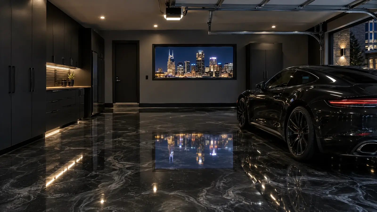 Coated garage floor in Nashville, Tennessee