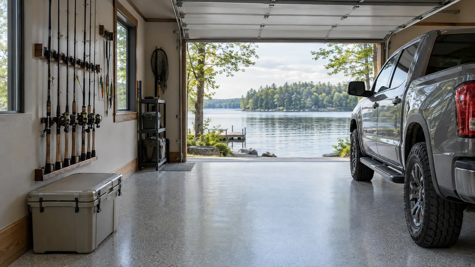 Coated garage floor in Old Hickory, Tennessee