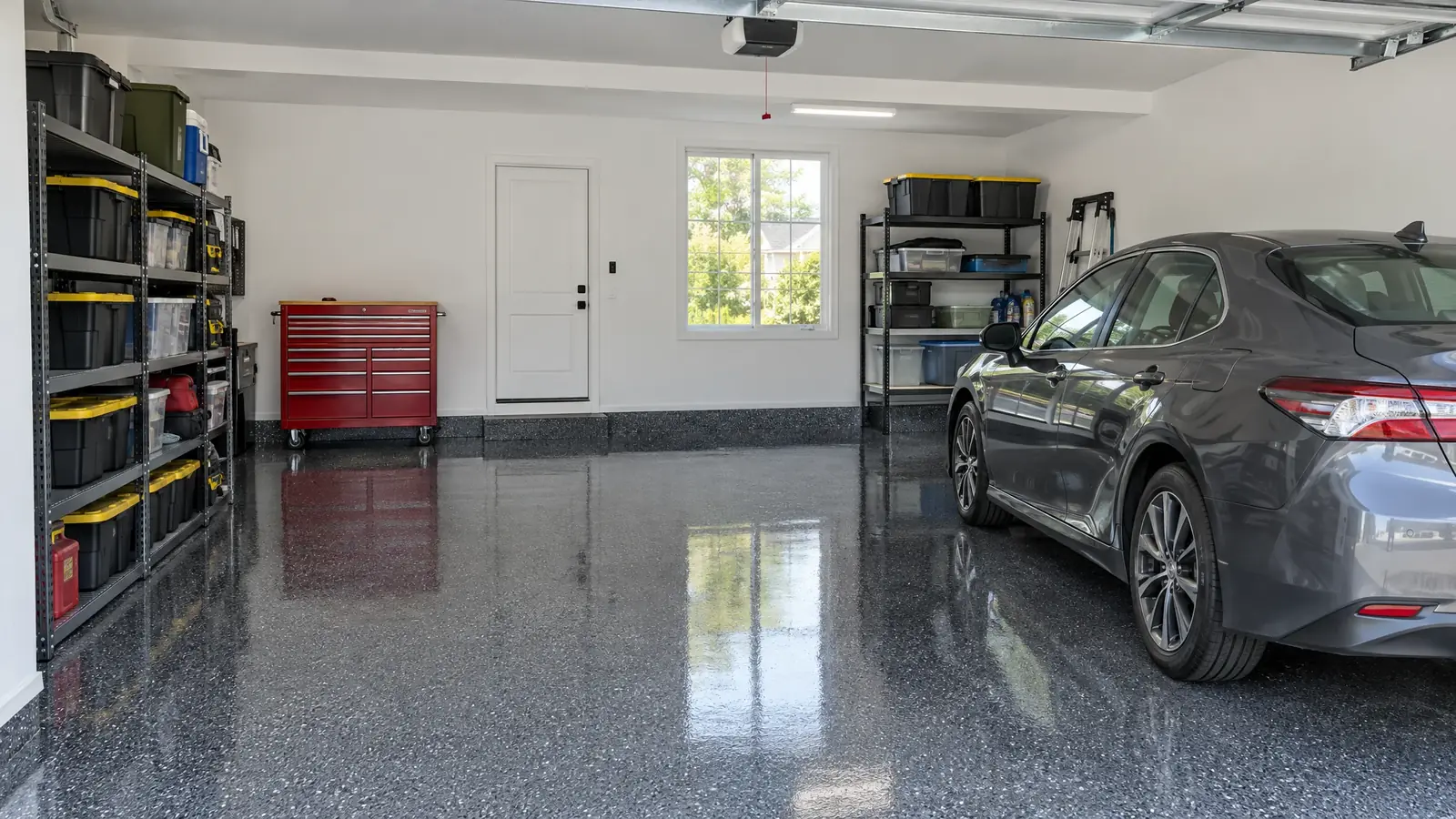 Coated garage floor in Smyrna, Tennessee