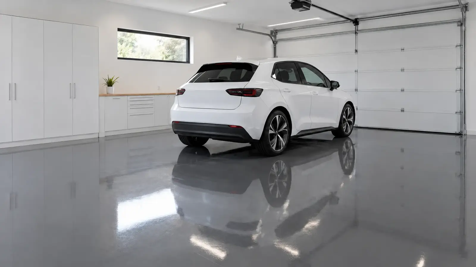 Solid Color garage floor finish