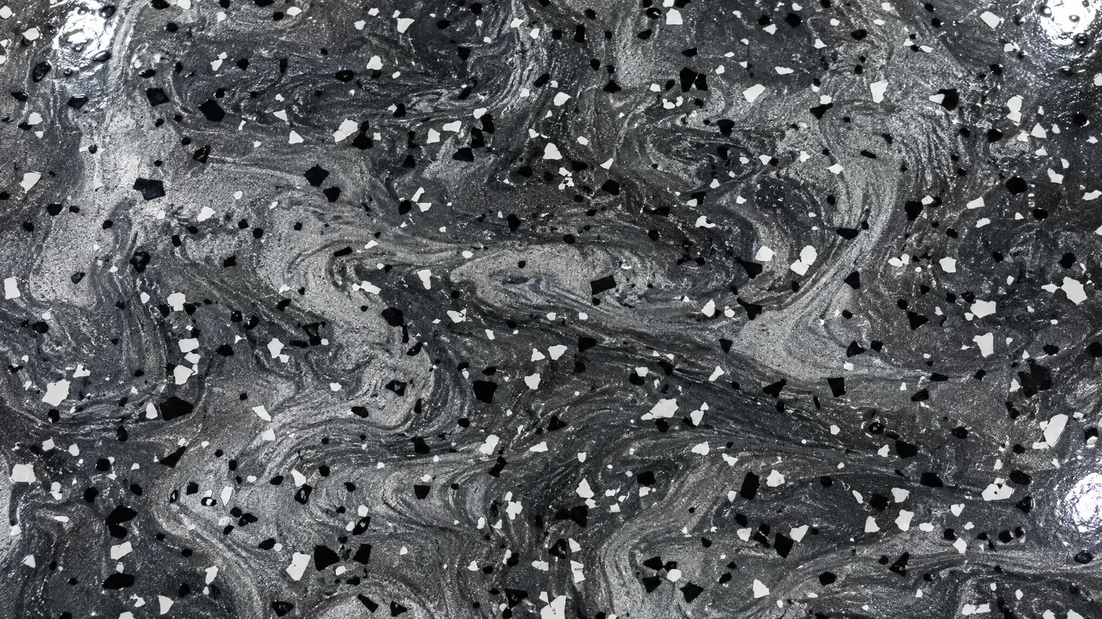 Flake + Metallic finish close-up