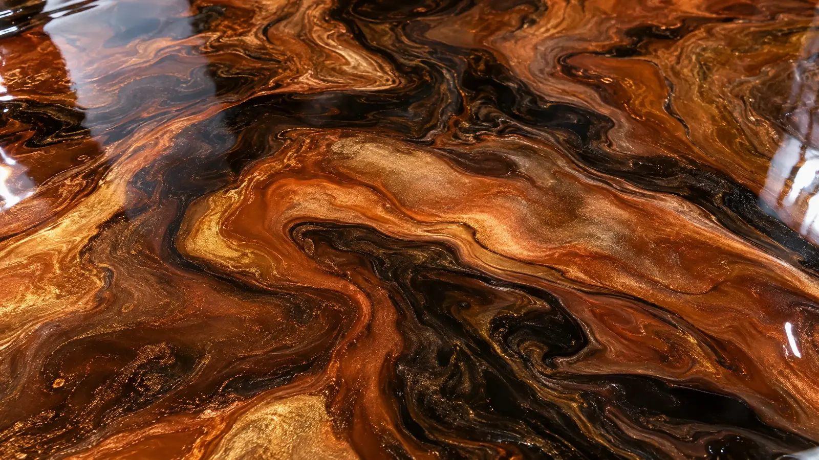 Copper metallic close-up