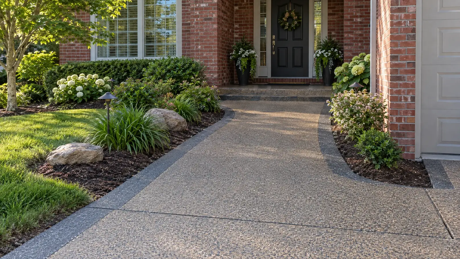 Walkway and driveway apron
