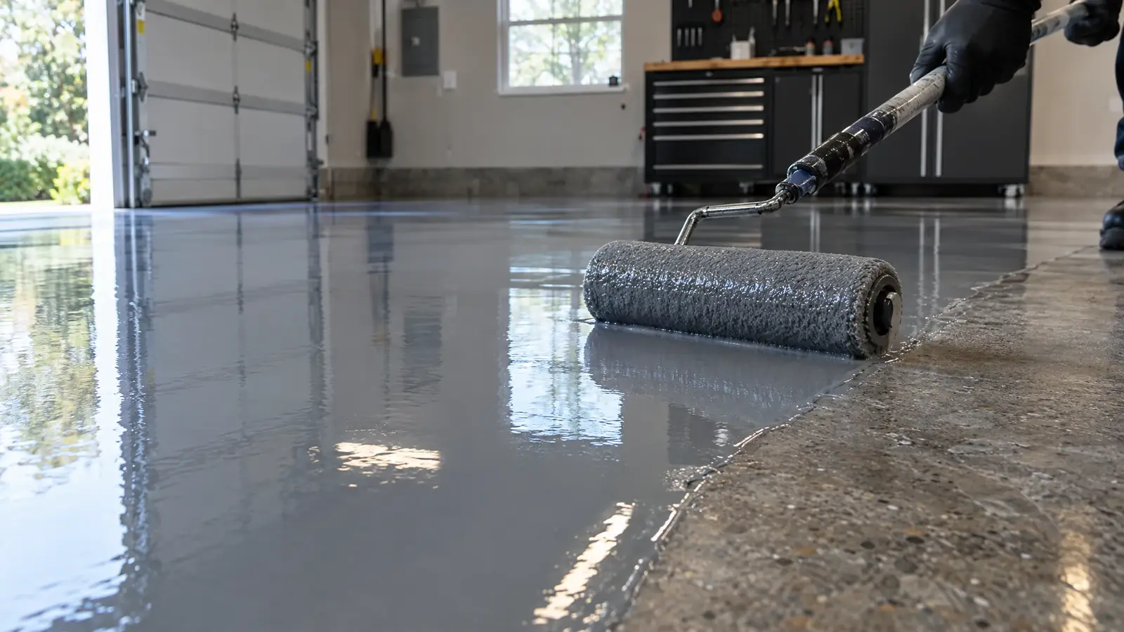 Epoxy floor coating