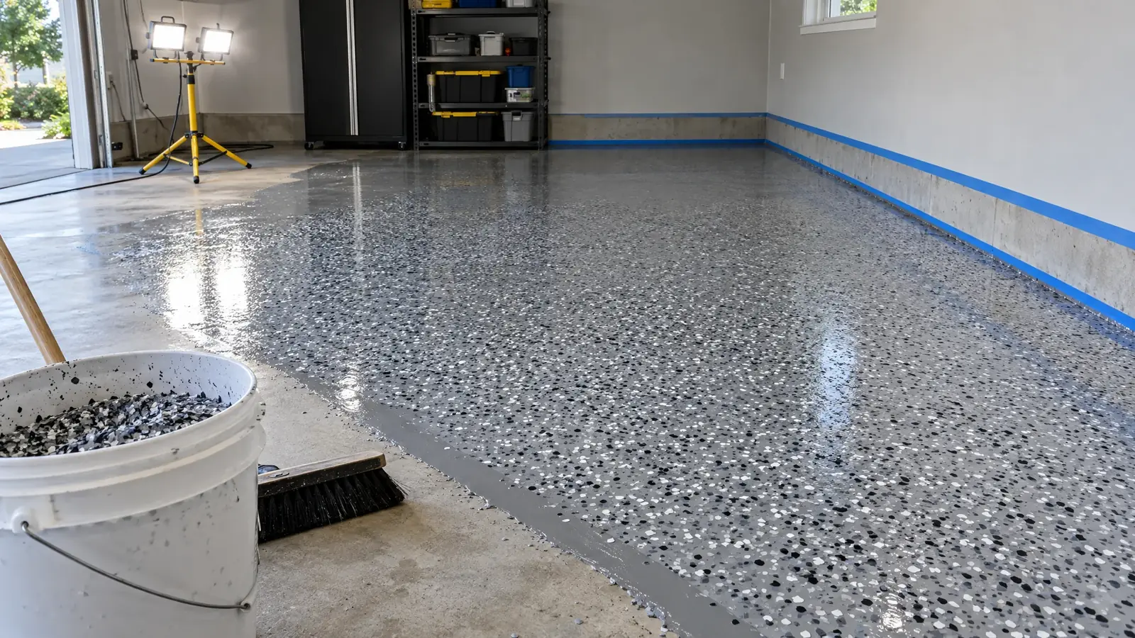 Polyurea + Polyaspartic Hybrid floor coating